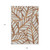9' X 12' Orange Beige And Copper Floral Washable Indoor Outdoor Area Rug