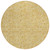 8' Gold And Wheat Round Floral Washable Indoor Outdoor Area Rug