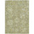 10' X 14' Sage And Green Damask Washable Indoor Outdoor Area Rug