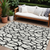 9' X 12' Ivory And Black Geometric Washable Indoor Outdoor Area Rug