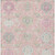 10' X 14' Pink Ivory And Gray Damask Washable Indoor Outdoor Area Rug