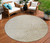 8' Beige And Silver Round Abstract Washable Indoor Outdoor Area Rug - Beige, Silver
