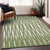 10' X 14' Green And Ivory Geometric Washable Indoor Outdoor Area Rug Transitional Style - Green, Ivory Color