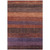 9' X 12' Orange Copper And Purple Striped Washable Indoor Outdoor Area Rug
