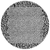 8' Gray Round Animal Print Washable Indoor Outdoor Area Rug