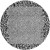 8' Gray Round Animal Print Washable Indoor Outdoor Area Rug