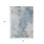 8' X 10' Sky Blue Gray And Ivory Abstract Washable Indoor Outdoor Area Rug