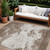 9' X 12' Brown And Beige Abstract Washable Indoor Outdoor Area Rug - 880016814552