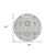 8' Silver Gray And Taupe Round Floral Washable Indoor Outdoor Area Rug