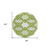 8' Lime Green And Ivory Round Trellis Washable Indoor Outdoor Area Rug