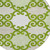 8' Lime Green And Ivory Round Trellis Washable Indoor Outdoor Area Rug