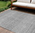 10' X 14' Silver Gray And Ivory Tribal Washable Indoor Outdoor Area Rug
