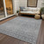 10' X 14' Silver Gray And Ivory Tribal Washable Indoor Outdoor Area Rug