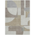 8' X 10' Khaki And Silver Geometric Washable Indoor Outdoor Area Rug