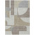 8' X 10' Khaki And Silver Geometric Washable Indoor Outdoor Area Rug