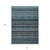 10' X 14' Teal Blue Sky Blue And Gray Striped Washable Indoor Outdoor Area Rug