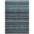 10' X 14' Teal Blue Sky Blue And Gray Striped Washable Indoor Outdoor Area Rug