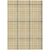 8' X 10' Gold Gray And Beige Plaid Washable Indoor Outdoor Area Rug