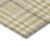 8' X 10' Gold Gray And Beige Plaid Washable Indoor Outdoor Area Rug