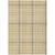 8' X 10' Gold Gray And Beige Plaid Washable Indoor Outdoor Area Rug