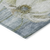 8' X 10' Denim Blue And Sky Blue Floral Washable Indoor Outdoor Area Rug