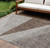 8' X 10' Gray Silver And Taupe Geometric Washable Indoor Outdoor Area Rug