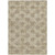 8' X 10' Gold And Taupe Damask Washable Indoor Outdoor Area Rug
