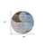 8' Denim Blue Brown And Beige Round Geometric Washable Indoor Outdoor Area Rug