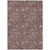 9' X 12' Orange Gray And Silver Floral Washable Indoor Outdoor Area Rug