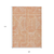 9' X 12' Orange And Ivory Abstract Washable Indoor Outdoor Area Rug