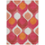 8' X 10' Pink Mauve And Orange Ogee Washable Indoor Outdoor Area Rug