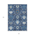 10' X 14' Navy Blue Charcoal And Ivory Damask Washable Indoor Outdoor Area Rug