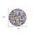 8' Lavender Brown And Green Round Geometric Washable Indoor Outdoor Area Rug
