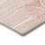 9' X 12' Orange and Ivory Abstract Washable Non Skid Indoor Outdoor Area Rug