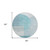 8' Teal Blue And Silver Round Geometric Washable Indoor Outdoor Area Rug