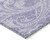 8' Lavender Purple And Ivory Round Paisley Washable Indoor Outdoor Area Rug
