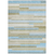 9' X 12' Sky Blue And Denim Blue Striped Washable Indoor Outdoor Area Rug