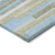 9' X 12' Sky Blue And Denim Blue Striped Washable Indoor Outdoor Area Rug
