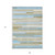 9' X 12' Sky Blue And Denim Blue Striped Washable Indoor Outdoor Area Rug - Sky Blue, Denim Blue