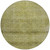 8' Artichoke Green And Ivory Round Geometric Washable Indoor Outdoor Area Rug - 880016556445
