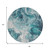 8' Teal Blue And Ivory Round Abstract Washable Indoor Outdoor Area Rug - Teal Blue, Ivory