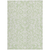 10' X 14' Artichoke Green And Ivory Floral Washable Indoor Outdoor Area Rug