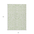 10' X 14' Artichoke Green And Ivory Floral Washable Indoor Outdoor Area Rug