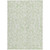 10' X 14' Artichoke Green And Ivory Floral Washable Indoor Outdoor Area Rug Transitional Style - Artichoke Green, Ivory Color