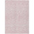 10' X 14' Pink And Ivory Damask Washable Indoor Outdoor Area Rug