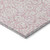 10' X 14' Pink And Ivory Damask Washable Indoor Outdoor Area Rug