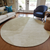 8' Beige Khaki And Taupe Round Abstract Washable Indoor Outdoor Area Rug