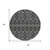 8' Black And Ivory Round Tribal Washable Indoor Outdoor Area Rug
