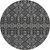 8' Black And Ivory Round Tribal Washable Indoor Outdoor Area Rug