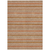 8' X 10' Beige and Orange Striped Washable Non Skid Indoor Outdoor Area Rug